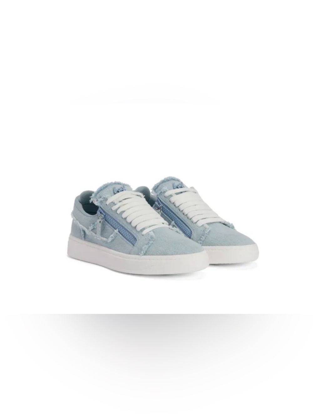 Giuseppe Zanotti GZ94 Double Zip Denim Sneakers EU 39 Viral TikTok Made In Italy